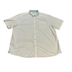Tommy Bahama Short Sleeve Seersucker Button‎ Down White Size XXL